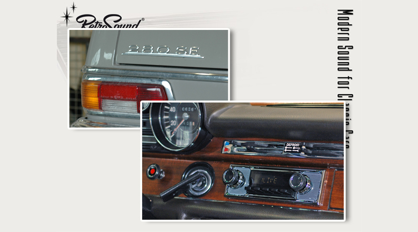 Autoradio im Mercedes Benz W113 1971