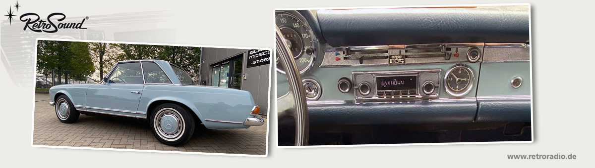 Autoradio im Mercedes Benz W113 1970