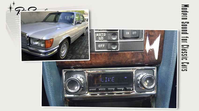Autoradio im Mercedes Benz W116 1978