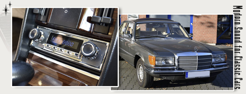 Autoradio im Mercedes Benz W116 1980